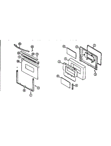 Door (Serial Prefix Up To 11) parts for Kenmore Range 629.45765690 (62945765690, 629 45765690) from AppliancePartsPros.com