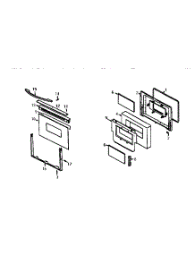 Door parts for Kenmore Range 629.45766790 (62945766790, 629 45766790) from AppliancePartsPros.com