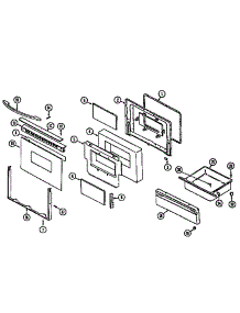 Door / Drawer (Serial, Prefix Up To 11) parts for Kenmore Range 629.46775690 (62946775690, 629 46775690) from AppliancePartsPros.com