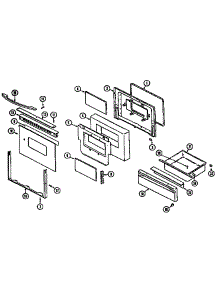 Door / Drawer (Serial Prefix 12) parts for Kenmore Range 629.46775690 (62946775690, 629 46775690) from AppliancePartsPros.com