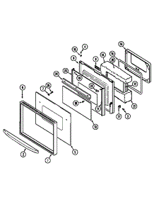 Door parts for Kenmore Range 629.46965 (62946965, 629 46965) from AppliancePartsPros.com