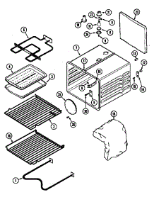 Oven parts for Kenmore Range 629.46969 (62946969, 629 46969) from AppliancePartsPros.com