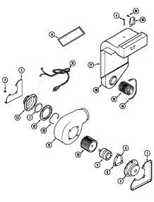Blower Motor-Plenum parts for Kenmore Range 629.46969 (62946969, 629 46969) from AppliancePartsPros.com