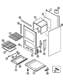 Oven / Body parts for Kenmore Range 629.70131 (62970131, 629 70131) from AppliancePartsPros.com