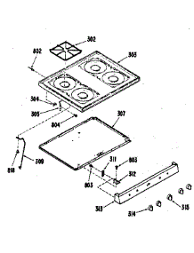 Cooktop Section parts for Kenmore Range 661.18 (1988) (66118 (1988), 661 18 (1988)) from AppliancePartsPros.com