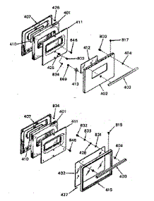 Oven Doors parts for Kenmore Range 661.18 (1988) (66118 (1988), 661 18 (1988)) from AppliancePartsPros.com