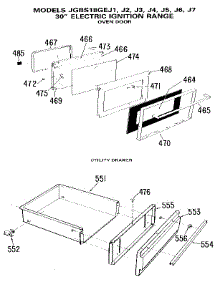 Oven Door parts for Kenmore Range 661.28 (1988) (66128 (1988), 661 28 (1988)) from AppliancePartsPros.com