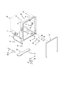 Tub And Frame Parts parts for Kenmore Dishwasher 662.13023K112 (66213023K112, 662 13023K112) from AppliancePartsPros.com