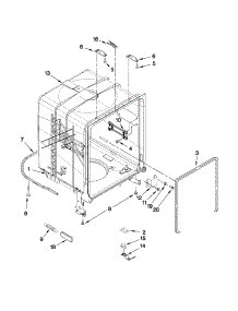 Tub And Frame Parts parts for Kenmore Dishwasher 662.13042K112 (66213042K112, 662 13042K112) from AppliancePartsPros.com