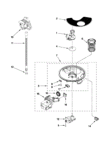 Pump, Washarm And Motor Parts parts for Kenmore Dishwasher 662.13043K112 (66213043K112, 662 13043K112) from AppliancePartsPros.com