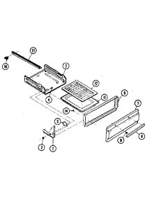 Drawer parts for Kenmore Gas Range 663.11(1988) (66311(1988), 663 11(1988)) from AppliancePartsPros.com