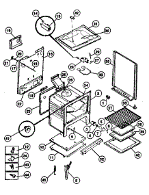 Cabinet parts for Kenmore Gas Range 663.21(1988) (66321(1988), 663 21(1988)) from AppliancePartsPros.com