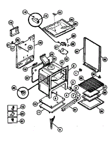 Cabinet parts for Kenmore Gas Range 663.41(1988) (66341(1988), 663 41(1988)) from AppliancePartsPros.com