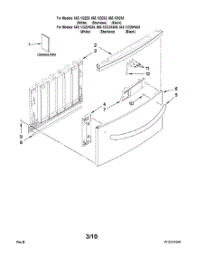 Front Panel Parts parts for Kenmore Dishwasher 665.13322K605 (66513322K605, 665 13322K605) from AppliancePartsPros.com