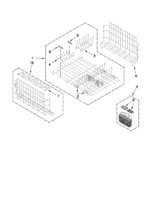 Upper And Lower Dishrack Parts parts for Kenmore Dishwasher 665.133435 (665133435, 665 133435) from AppliancePartsPros.com