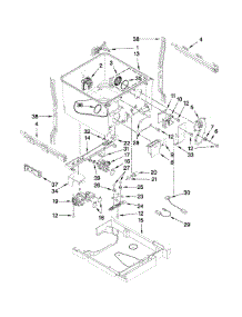 Tub Parts parts for Kenmore Dishwasher 665.13343K605 (66513343K605, 665 13343K605) from AppliancePartsPros.com