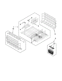 Upper And Lower Dishrack Parts parts for Kenmore Dishwasher 665.13343K606 (66513343K606, 665 13343K606) from AppliancePartsPros.com