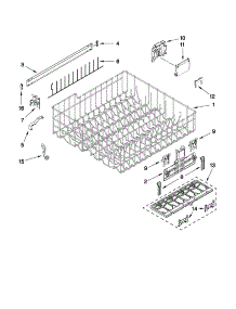 Upper Rack And Track Parts parts for Kenmore Dishwasher 665.13362K111 (66513362K111, 665 13362K111) from AppliancePartsPros.com