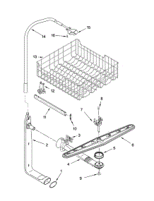 Upper Dishrack And Water Feed Parts parts for Kenmore Dishwasher 665.13402K900 (66513402K900, 665 13402K900) from AppliancePartsPros.com
