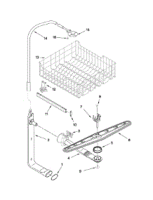 Upper Dishrack And Water Feed Parts parts for Kenmore Dishwasher 665.13402K901 (66513402K901, 665 13402K901) from AppliancePartsPros.com