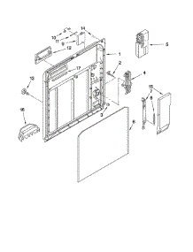 Inner Door Parts parts for Kenmore Dishwasher 665.13402K901 (66513402K901, 665 13402K901) from AppliancePartsPros.com