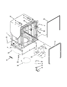 Tub And Frame Parts parts for Kenmore Dishwasher 665.13402N412 (66513402N412, 665 13402N412) from AppliancePartsPros.com