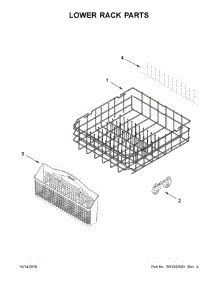 Lower Rack Parts parts for Kenmore Dishwasher 665.13402N413 (66513402N413, 665 13402N413) from AppliancePartsPros.com