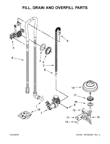 Fill, Drain And Overfill Parts parts for Kenmore Dishwasher 665.13402N413 (66513402N413, 665 13402N413) from AppliancePartsPros.com