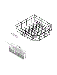 Lower Rack Parts parts for Kenmore Dishwasher 665.13403N410 (66513403N410, 665 13403N410) from AppliancePartsPros.com