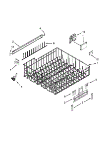 Upper Rack And Track Parts parts for Kenmore Dishwasher 665.13403N412 (66513403N412, 665 13403N412) from AppliancePartsPros.com