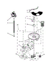 Pump, Washarm And Motor Parts parts for Kenmore Dishwasher 665.13403N412 (66513403N412, 665 13403N412) from AppliancePartsPros.com