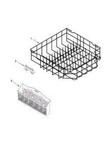 Lower Rack Parts parts for Kenmore Dishwasher 665.13403N412 (66513403N412, 665 13403N412) from AppliancePartsPros.com
