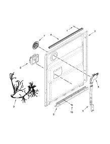 Inner Door Parts parts for Kenmore Dishwasher 665.13403N412 (66513403N412, 665 13403N412) from AppliancePartsPros.com