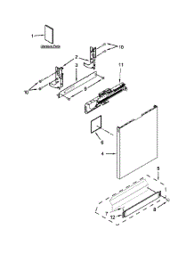 Door And Panel Parts parts for Kenmore Dishwasher 665.13403N412 (66513403N412, 665 13403N412) from AppliancePartsPros.com