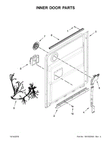 Inner Door Parts parts for Kenmore Dishwasher 665.13403N413 (66513403N413, 665 13403N413) from AppliancePartsPros.com