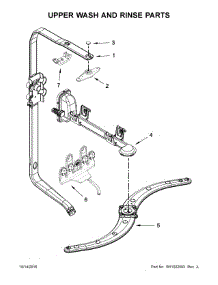 Upper Wash And Rinse Parts parts for Kenmore Dishwasher 665.13403N413 (66513403N413, 665 13403N413) from AppliancePartsPros.com