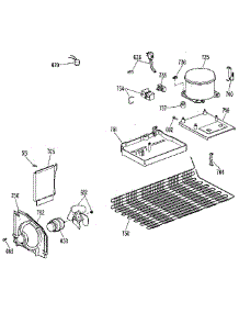 Unit parts for Kenmore Refrigerator 363.9604562 (3639604562, 363 9604562) from AppliancePartsPros.com