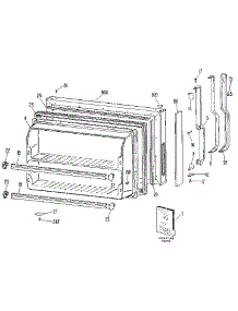 Freezer Door parts for Kenmore Refrigerator 363.9604591 (3639604591, 363 9604591) from AppliancePartsPros.com