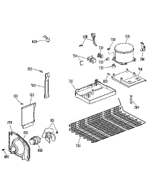 Unit parts for Kenmore Refrigerator 363.9604591 (3639604591, 363 9604591) from AppliancePartsPros.com