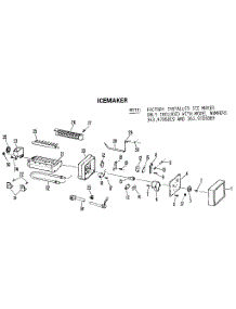 Icemaker parts for Kenmore Refrigerator 363.9605819 (3639605819, 363 9605819) from AppliancePartsPros.com