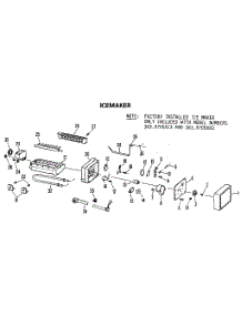 Icemaker parts for Kenmore Refrigerator 363.9605883 (3639605883, 363 9605883) from AppliancePartsPros.com
