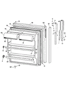 Fresh Food Door parts for Kenmore Refrigerator 363.9606500 (3639606500, 363 9606500) from AppliancePartsPros.com