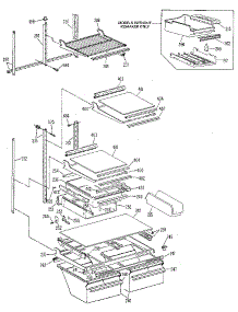 Shelf parts for Kenmore Refrigerator 363.9609684 (3639609684, 363 9609684) from AppliancePartsPros.com