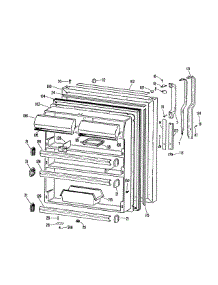 Fresh Food Door parts for Kenmore Refrigerator 363.9611513 (3639611513, 363 9611513) from AppliancePartsPros.com
