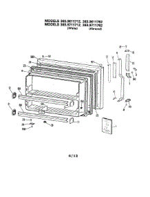 Freezer Door parts for Kenmore Refrigerator 363.9611782 (3639611782, 363 9611782) from AppliancePartsPros.com