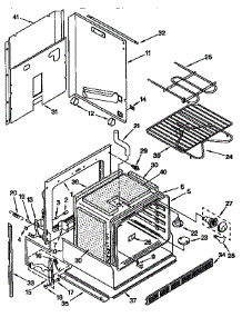 Lower Oven parts for Kenmore Wall Oven 665.4428450 (6654428450, 665 4428450) from AppliancePartsPros.com
