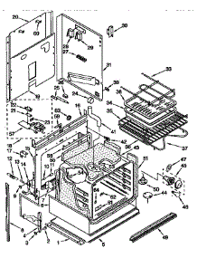 Upper Oven parts for Kenmore Wall Oven 665.4428450 (6654428450, 665 4428450) from AppliancePartsPros.com