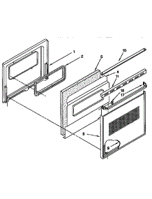 Lower Oven Door parts for Kenmore Wall Oven 665.4428450 (6654428450, 665 4428450) from AppliancePartsPros.com