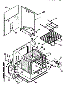 Lower Oven parts for Kenmore Wall Oven 665.4428452 (6654428452, 665 4428452) from AppliancePartsPros.com