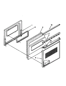 Lower Oven Door parts for Kenmore Wall Oven 665.4428452 (6654428452, 665 4428452) from AppliancePartsPros.com